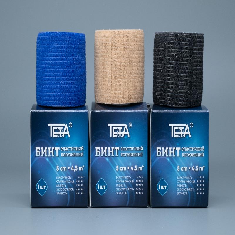 Бинт когезивний Teta® еластичний, синій 5cm * 4,5m